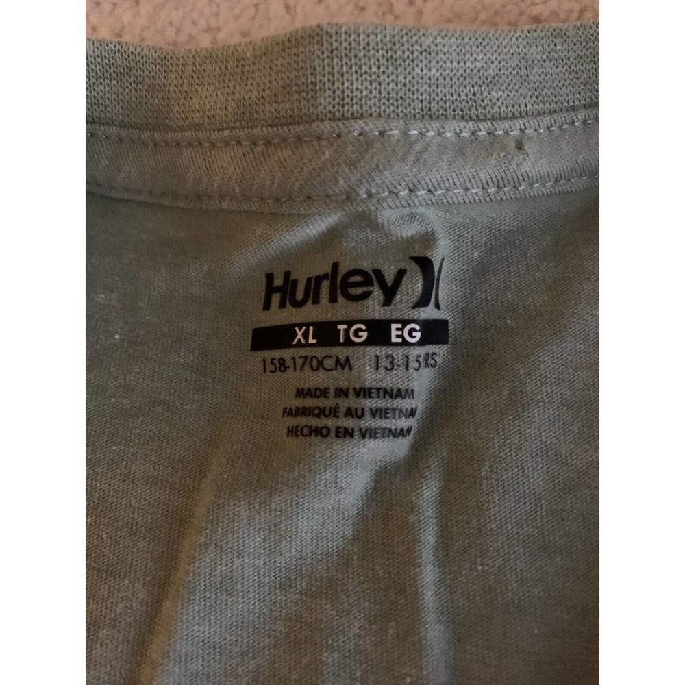Hurley Boys Green Monkey On Bicycle Short Sleeve T-Shirt Size XL 13-15 Yrs - Picture 7 of 9